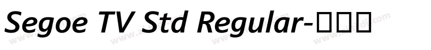 Segoe TV Std Regular字体转换
